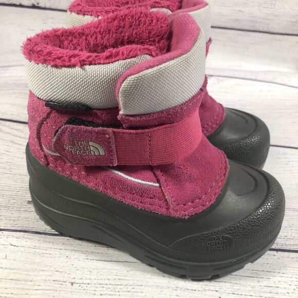North Face Toddler Size 6 Pink Alpenglow Winter Snow Boot - Picture 1 of 9